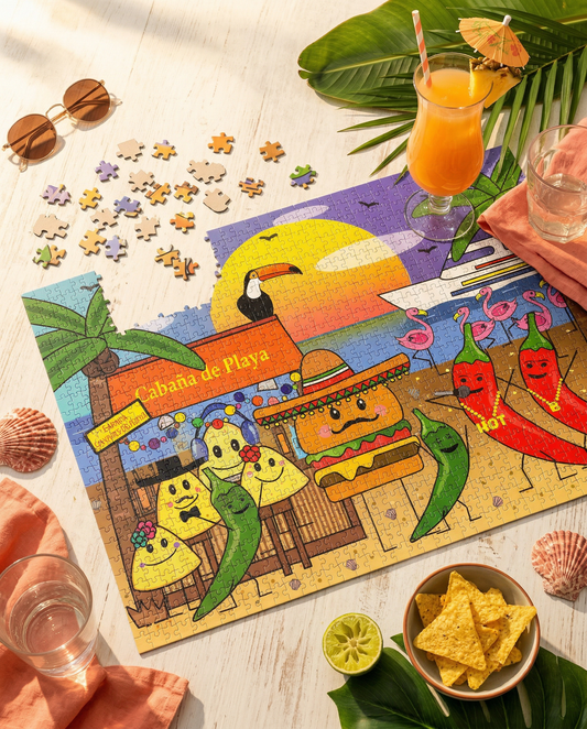 Sunshine Puzzles Cabana De Playa, 1000 Piece Puzzle