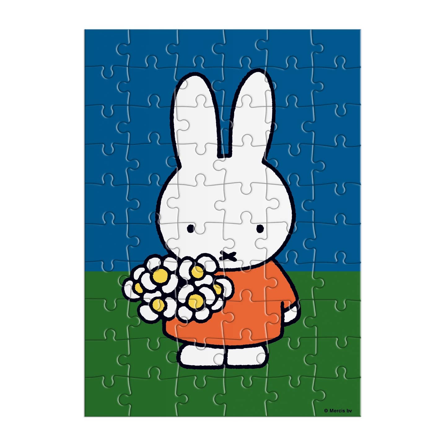 Galison Miffy with Flowers Greeting Card Puzzle, 60 Piece Puzzle