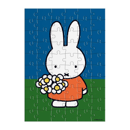 Galison Miffy with Flowers Greeting Card Puzzle, 60 Piece Puzzle