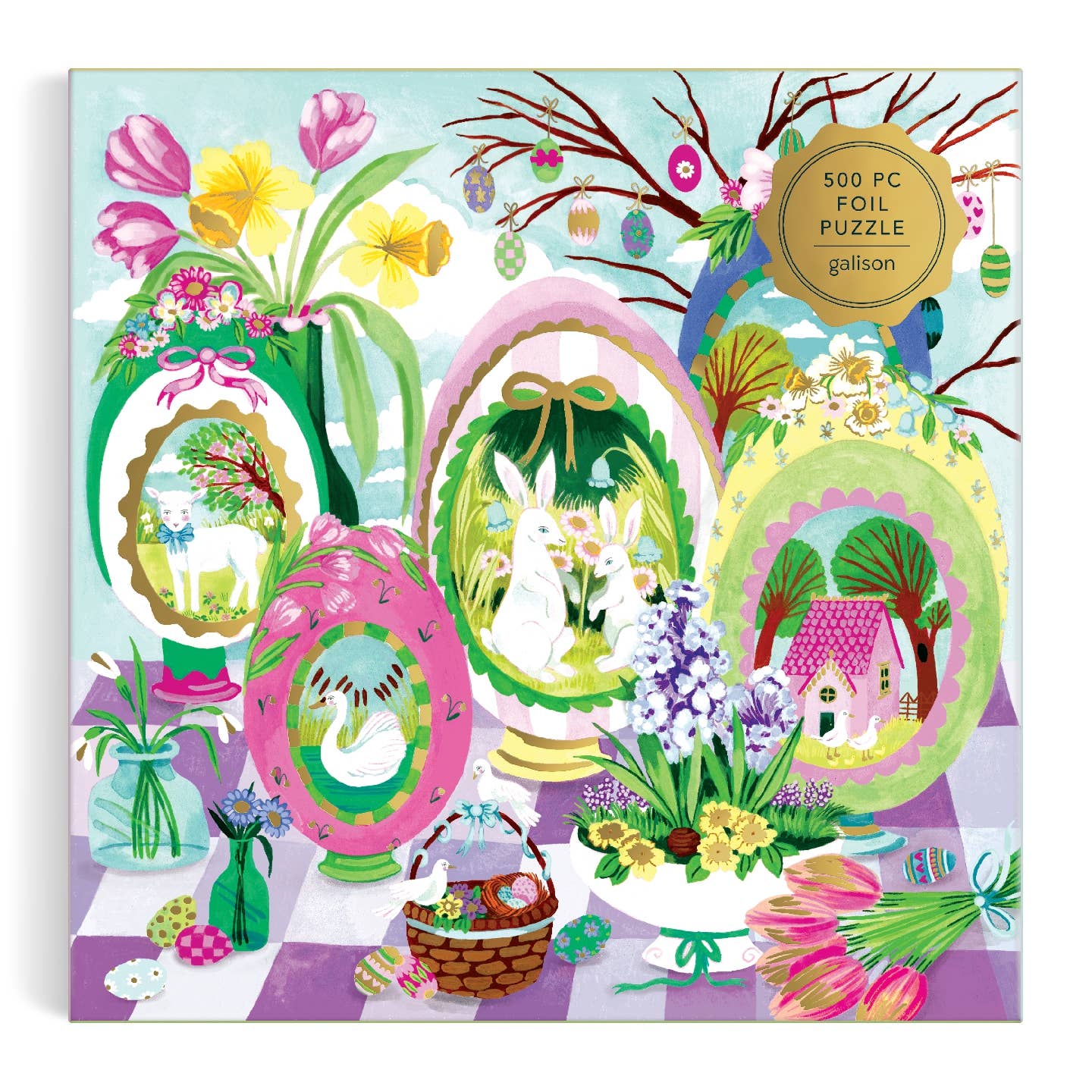 Galison Windows To Spring Foil, 500 Piece Puzzle