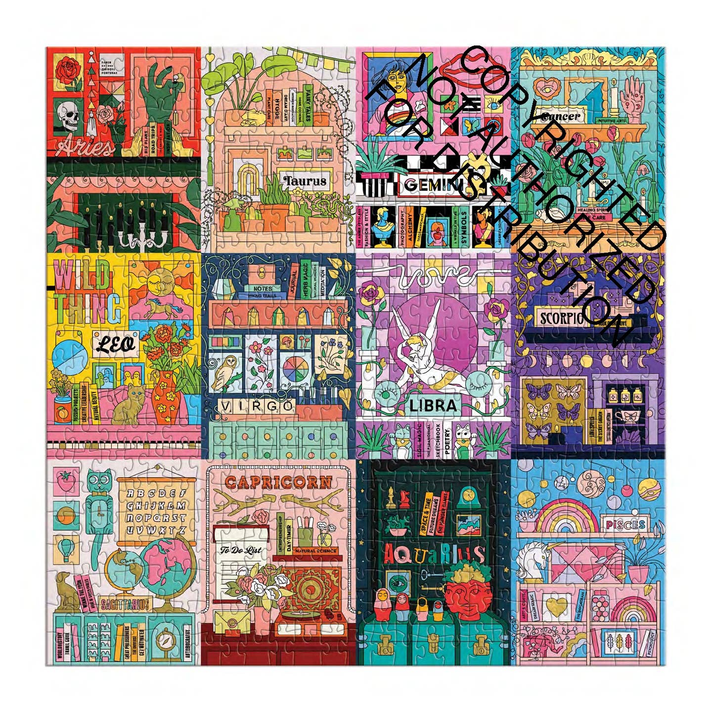 Galison House of Astrology Foil, 500 Piece Puzzle