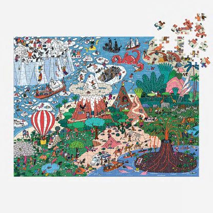Galison Search and Find: Where’s ________? Curious and Far Out Places, 500 Piece Puzzle