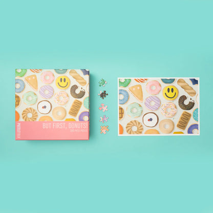Puzzlefolk But First, Donuts, 500 piece puzzle
