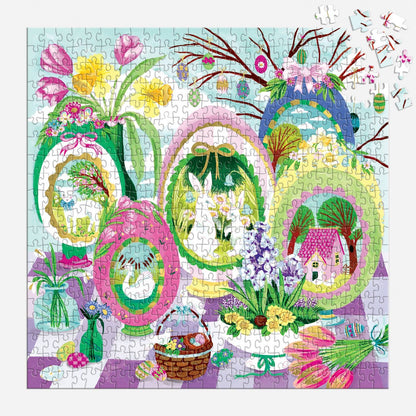 Galison Windows To Spring Foil, 500 Piece Puzzle