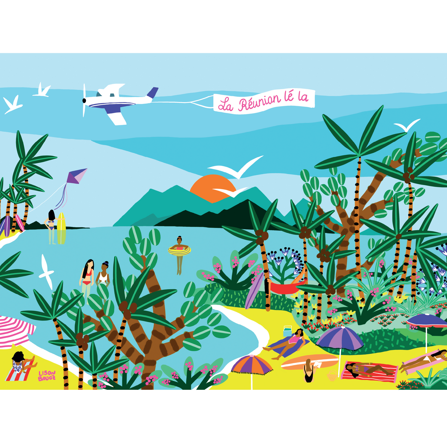 Pièce rapportée Reunion Island is Here, 1000 Piece Puzzle