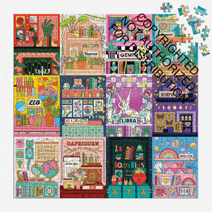Galison House of Astrology Foil, 500 Piece Puzzle
