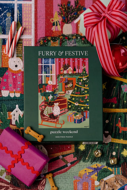 Puzzle Weekend Furry & Festive, 1000 Piece Puzzle