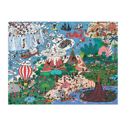 Galison Search and Find: Where’s ________? Curious and Far Out Places, 500 Piece Puzzle