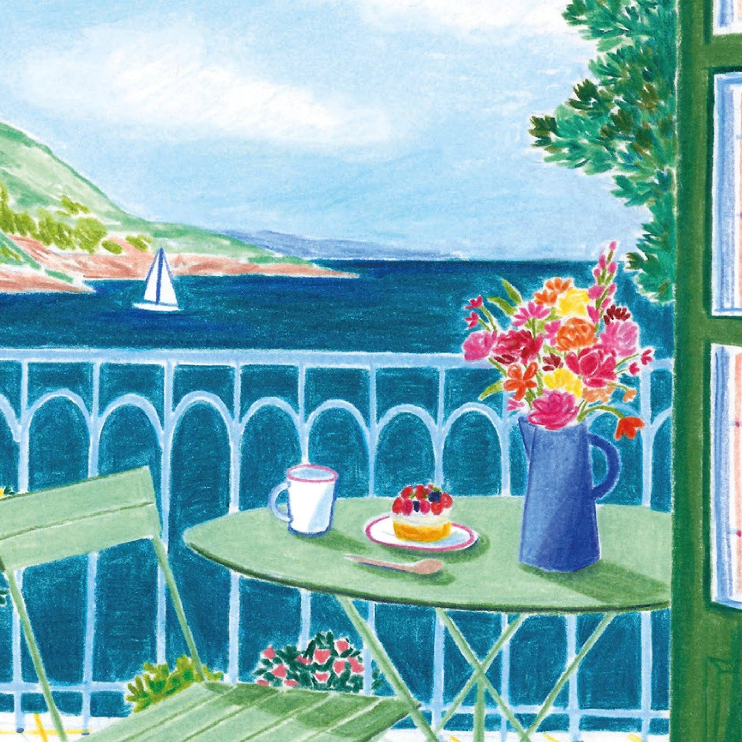 Pièce rapportée Through the Window, the Sea, 500 Piece Puzzle