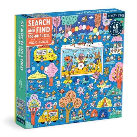 Mudpuppy Search and Find: Music Festival, 500 Piece Puzzle