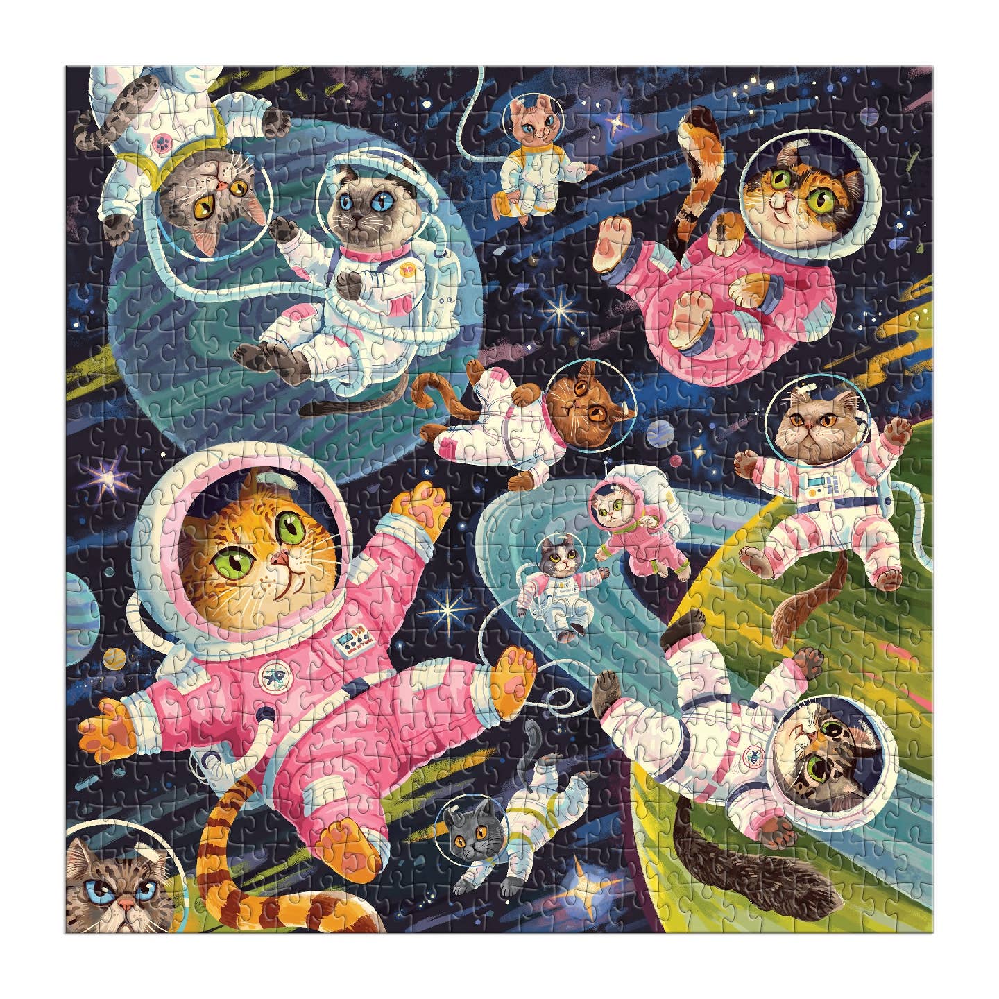 Galison A Space Meowdyssey, 500 Piece Puzzle