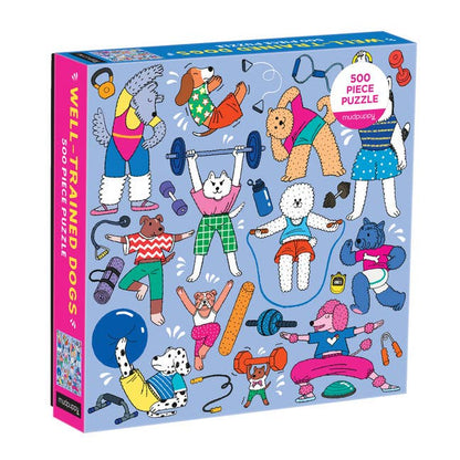 Mudpuppy Well-Trained Dogs, 500 Piece Puzzle