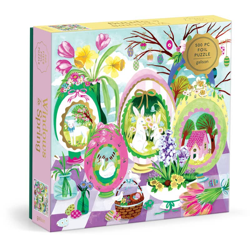 Galison Windows To Spring Foil, 500 Piece Puzzle