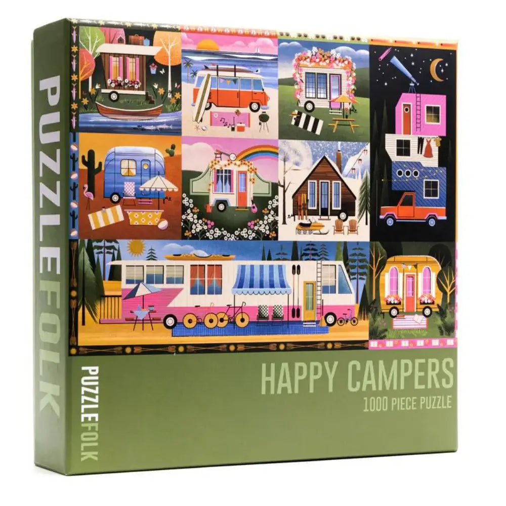 Puzzlefolk Happy Campers, 1000 Piece Puzzle