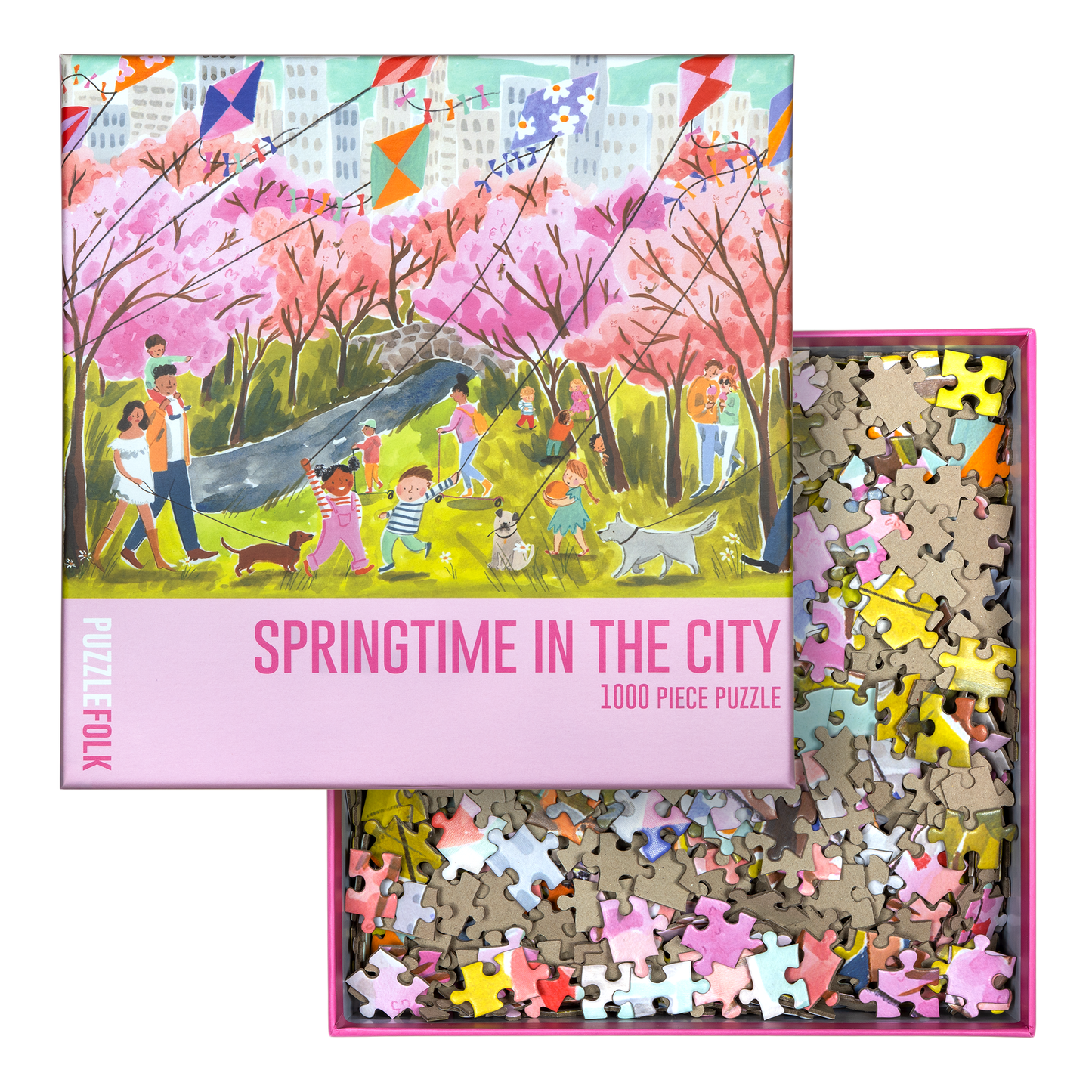 Puzzlefolk Springtime in the City, 1000 Piece Puzzle