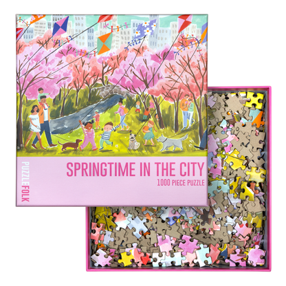 Puzzlefolk Springtime in the City, 1000 Piece Puzzle
