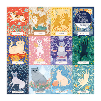 Galison Cat Zodiac, 500 Piece Puzzle
