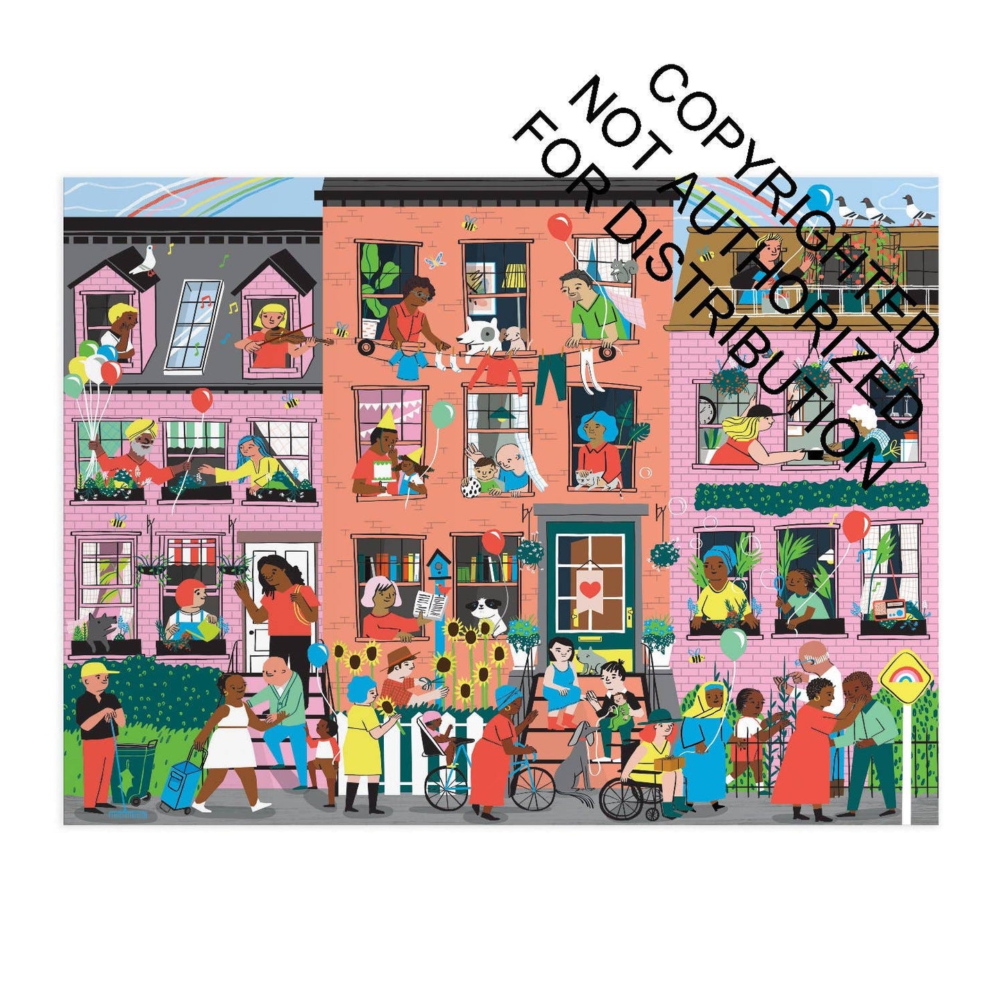 Mudpuppy Hey Neighbors!, 1000 Piece Puzzle