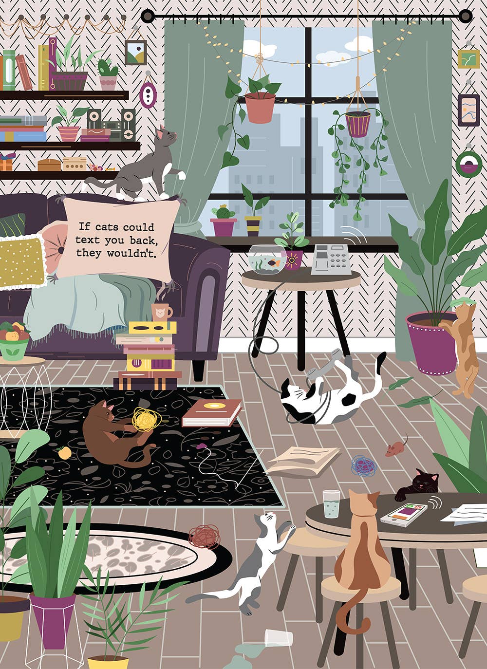ellembee If Cats Could Text You Back, 1000 Piece Puzzle