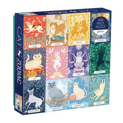 Galison Cat Zodiac, 500 Piece Puzzle
