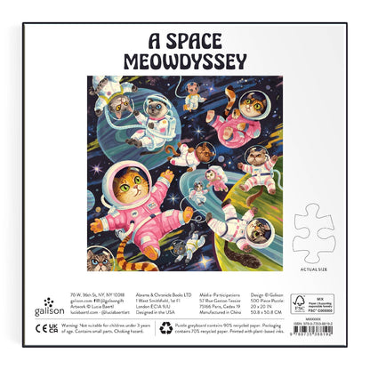 Galison A Space Meowdyssey, 500 Piece Puzzle