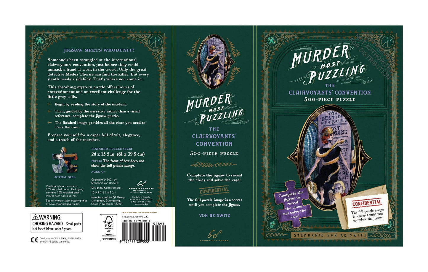 Chronicle Books Murder Most Puzzling: The Clairvoyants’ Convention, 500 Piece Puzzle
