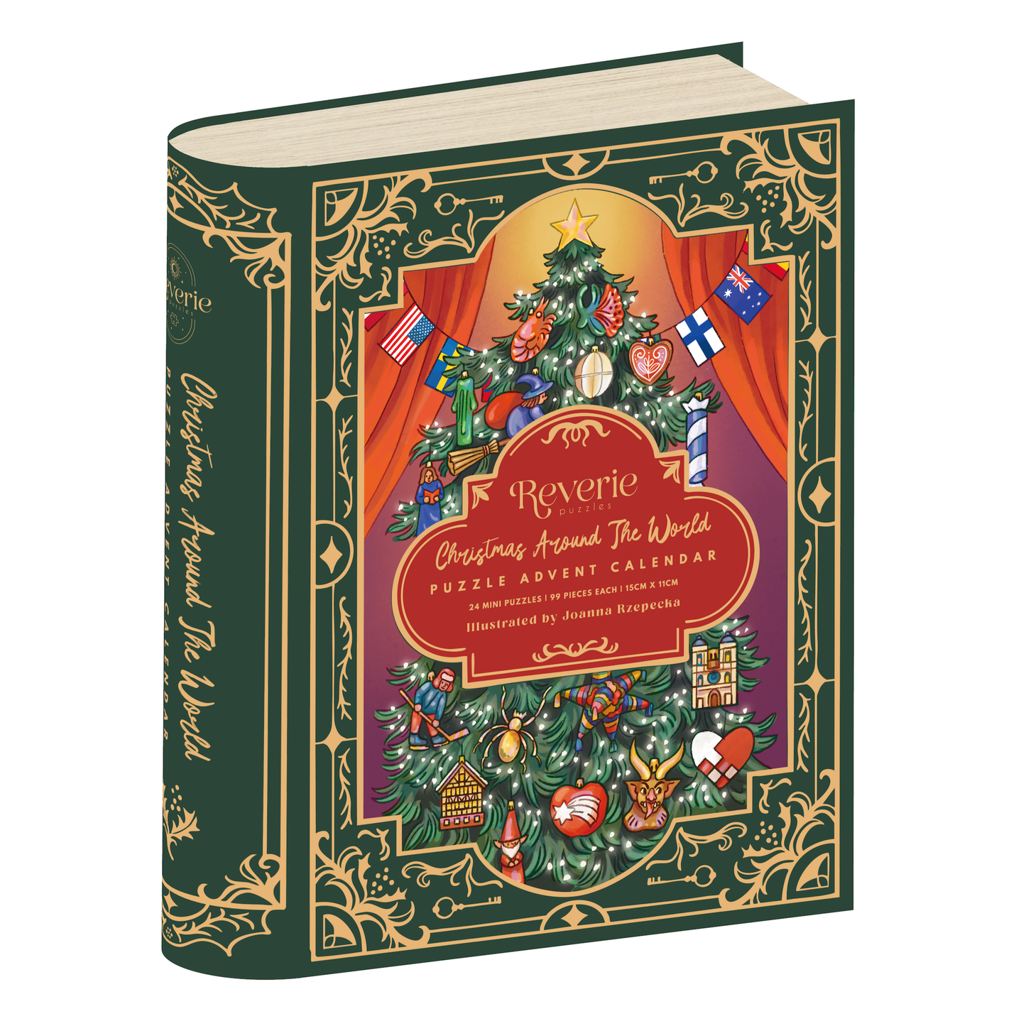 Reverie Christmas Around The World Puzzle Advent Calendar, 24 x 99 Piece Puzzle