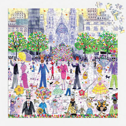 Galison Michael Storrings Easter Parade, 500 Piece Puzzle