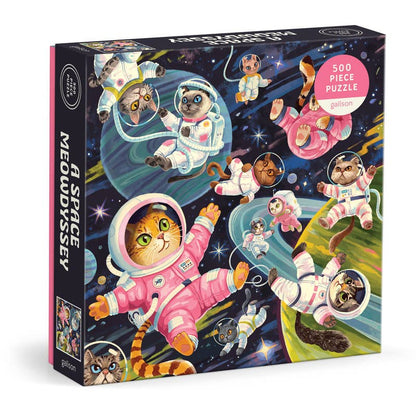 Galison A Space Meowdyssey, 500 Piece Puzzle