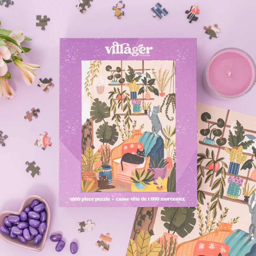 Villager Balcony Cats, 1000 Piece Puzzle
