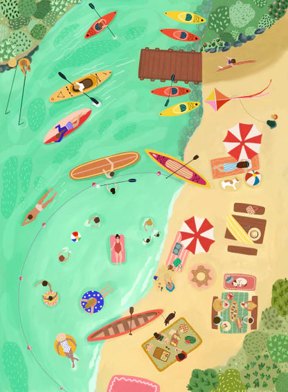 Villager Lake Day, 250 Piece Puzzle