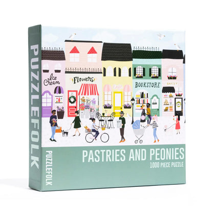 Puzzlefolk Pastries & Peonies, 1000 piece puzzle