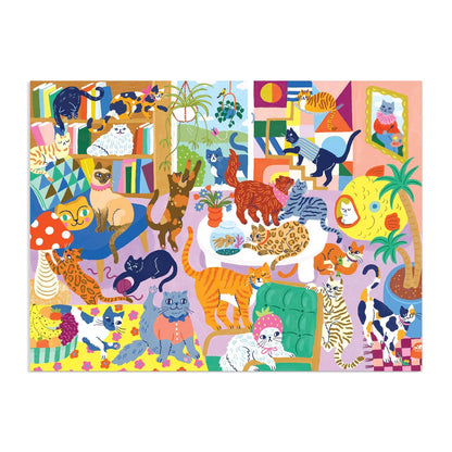 Mudpuppy Cozy Cat Club, 1000 Piece Puzzle