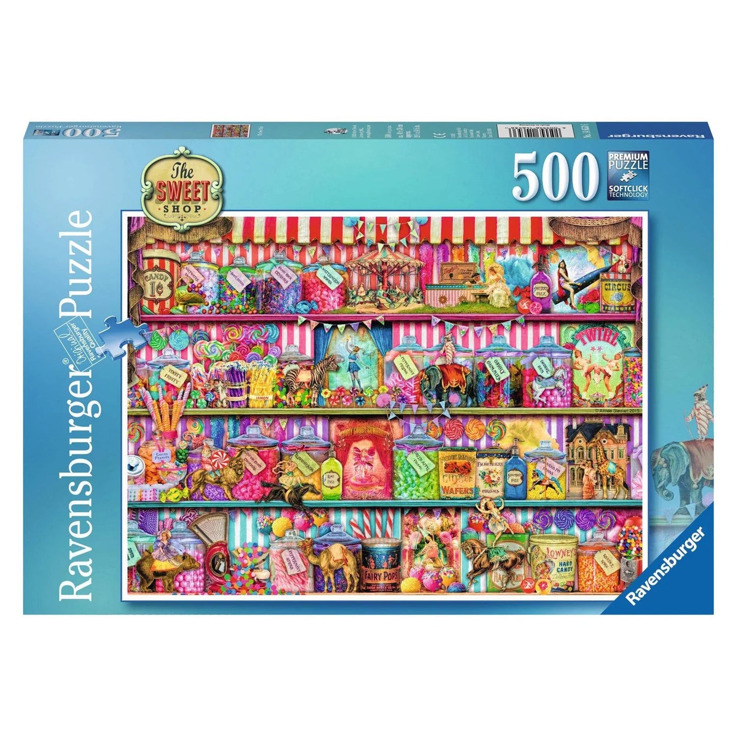 Ravensburger Aimee Stewart The Sweet Shop, 500 Piece Puzzle - Imported