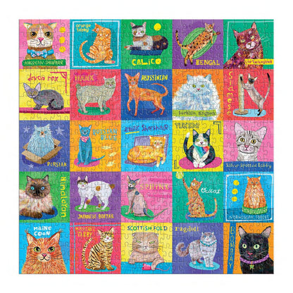 Mudpuppy Purr-fect Portraits, 500 Piece Puzzle