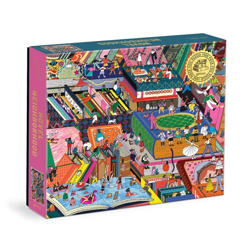 Galison Novel Neighborhood Foil, 1000 Piece Puzzle