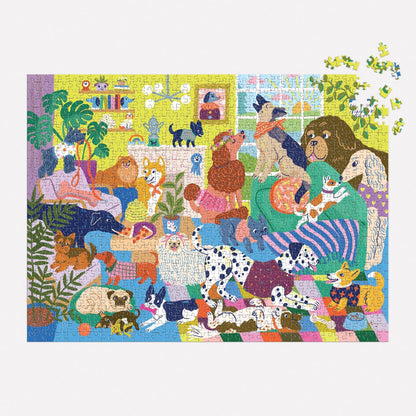 Mudpuppy Good Dog Club, 1000 Piece Puzzle