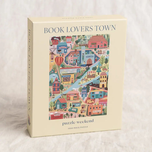 Puzzle Weekend Book Lover's Town, 1000 Piece Puzzle