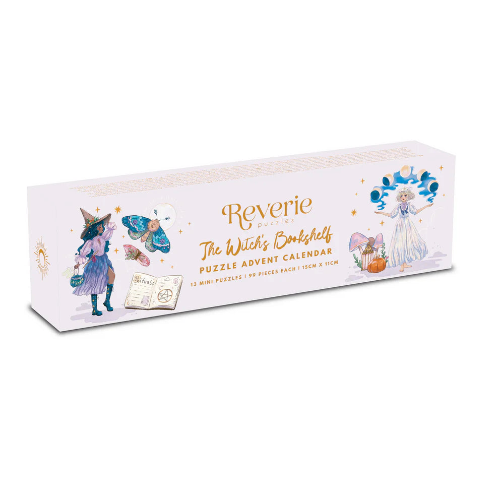 Reverie The Witch's Bookshelf Puzzle Advent Calendar, 13 x 99 Piece Puzzle Set