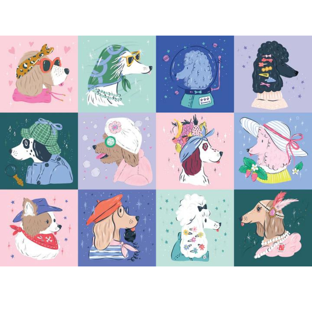 Puzzlefolk Pawsitively Perfect, 1000 Piece Dog Puzzle