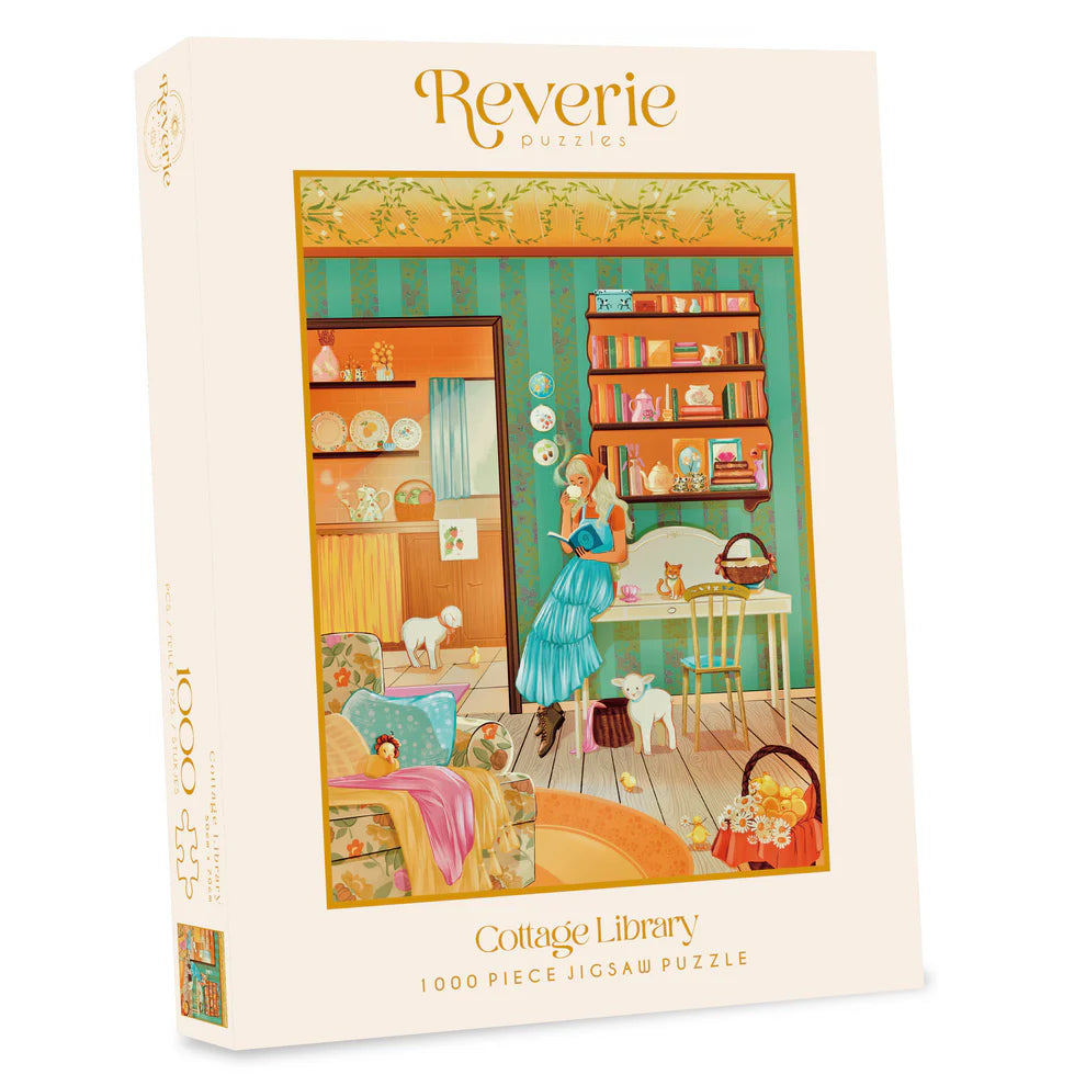 Reverie Cottage Library, 1000 Piece Puzzle