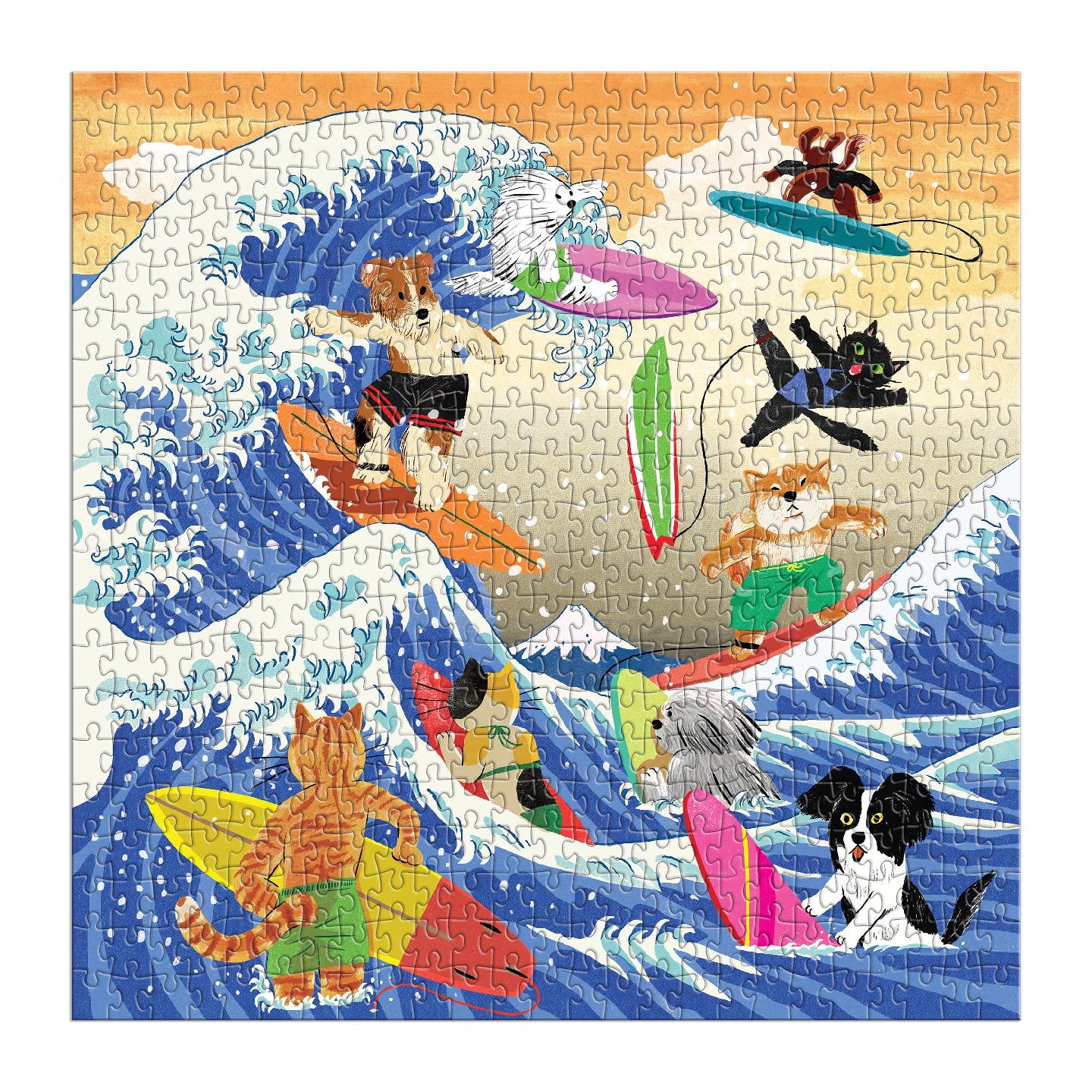 Galison The Great Surf, 500 Piece Puzzle