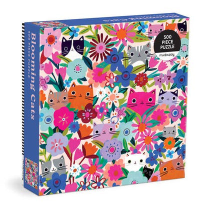 Mudpuppy Blooming Cats, 500 Piece Puzzle