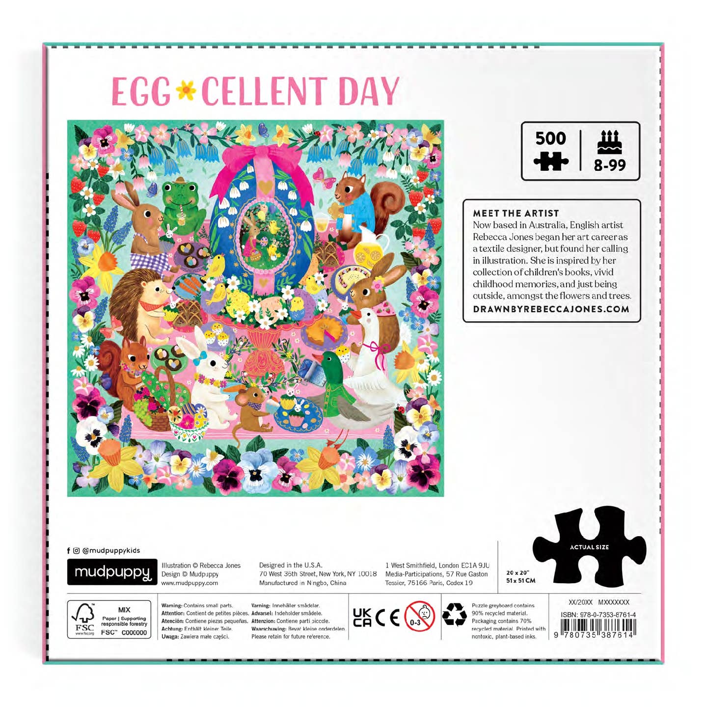 Mudpuppy Egg-cellent Day, 500 Piece Puzzle