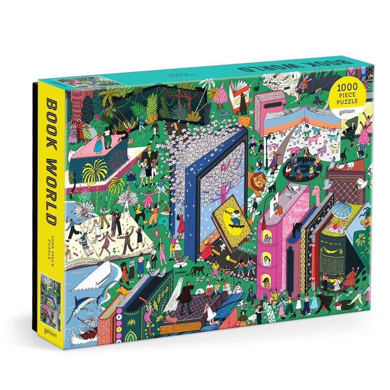 Galison Book World, 1000 Piece Puzzle