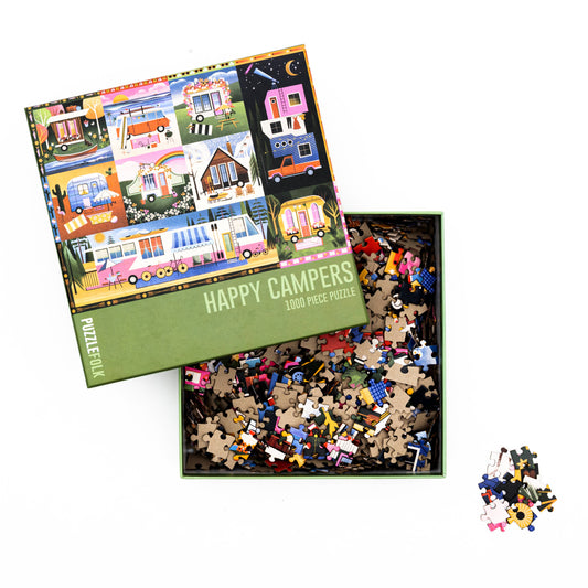 Puzzlefolk Happy Campers, 1000 Piece Puzzle