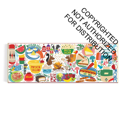 Mudpuppy Picnic Party Panoramic, 1000 Piece Puzzle