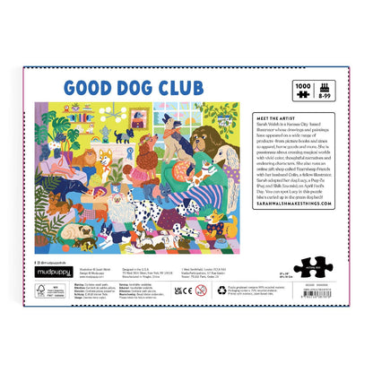 Mudpuppy Good Dog Club, 1000 Piece Puzzle