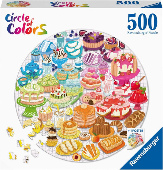 Ravensburger Desserts Round, 500 Pieces - Imported