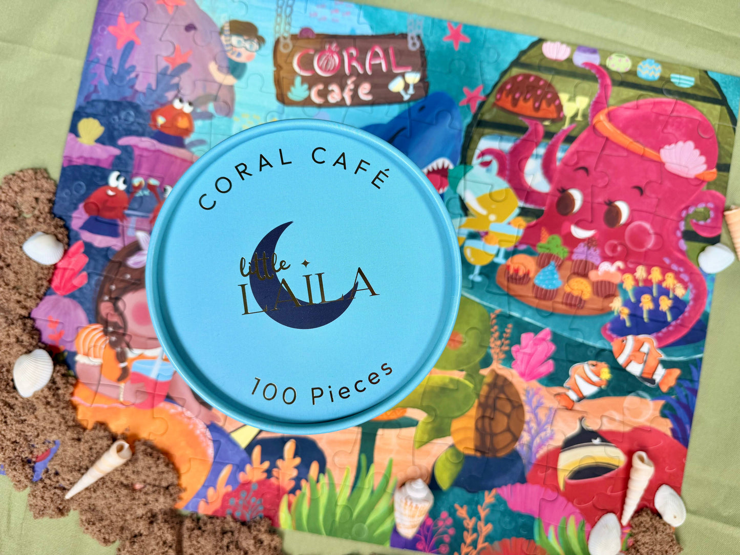 Laila Luxury Puzzles Coral Café, 100 Piece Puzzle